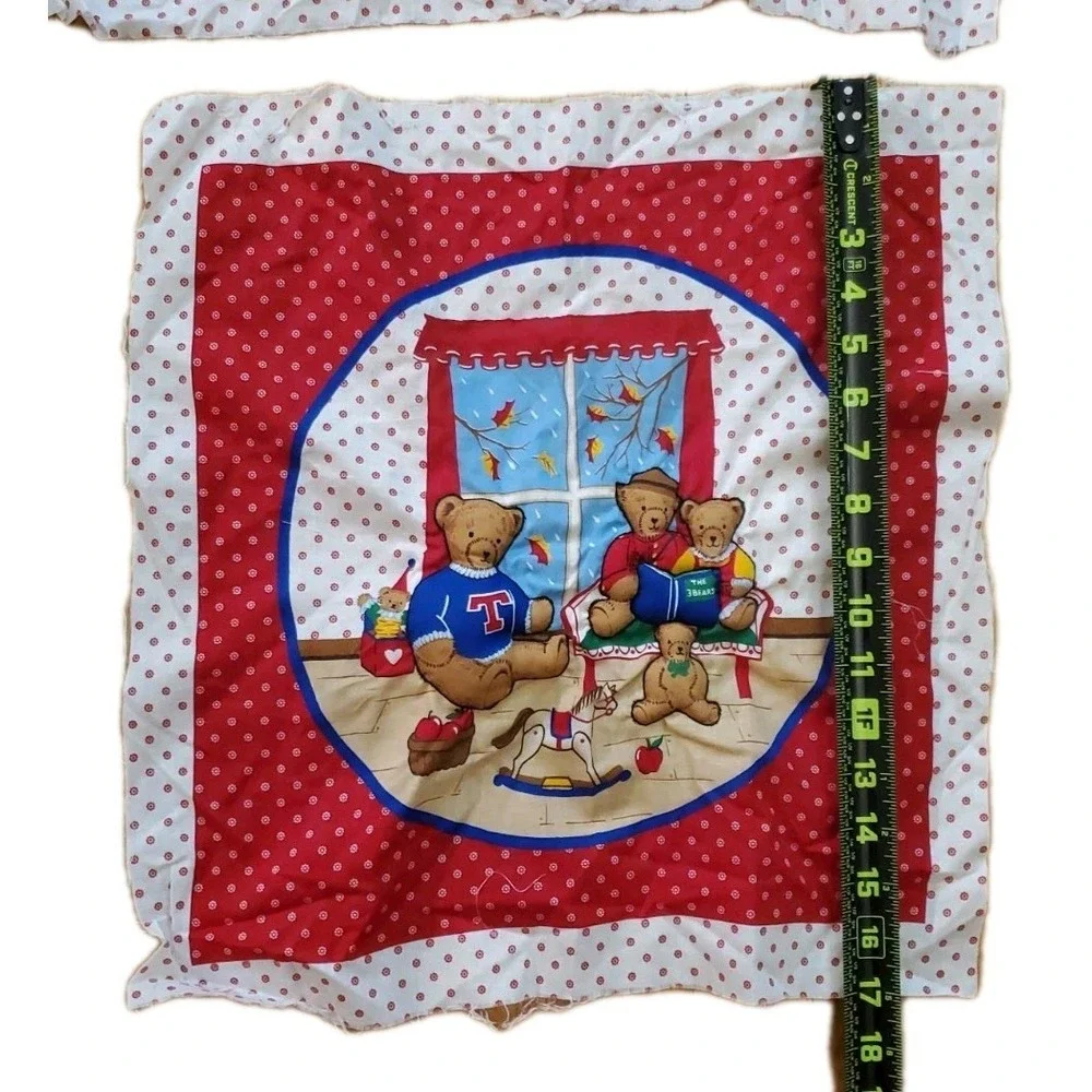 VIP V.I.P. Teddy Bear Cut Sew Stuff Craft‎ Pillows Cranston Print Works Lot Of 2